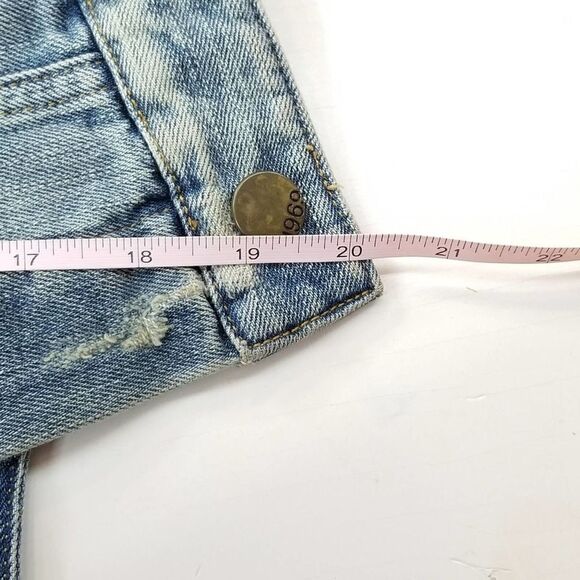 GAP 1969 Distressed Button Down Denim Jean Vest - Picture 14 of 15